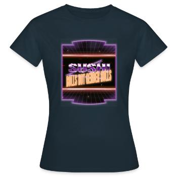 Obama aime génial quand il y a des blagues BlackPower - T-shirt Femme - marine - Devant - AI Model Female 172 dark (172cm)
