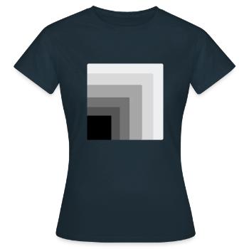 squares within a square - Women's T-Shirt - navy - Front - AI Model Female 172 dark (172cm)