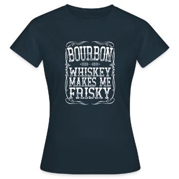 Le whisky bourbon me rend fringante blanche et impertinente - T-shirt Femme - marine - Devant - AI Model Female 172 dark (172cm)