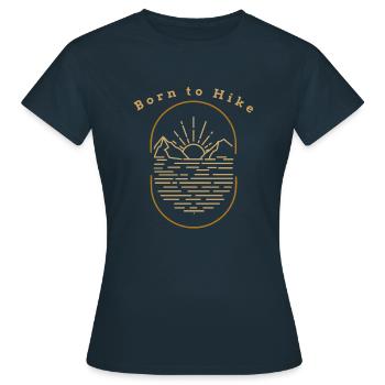 Né pour faire de la randonnée Wanderlust Randonnée Wandern - T-shirt Femme - marine - Devant - AI Model Female 172 dark (172cm)