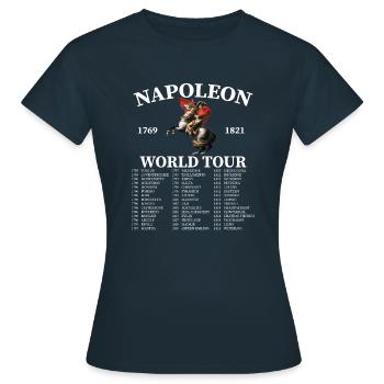 Napoleon Weltreise - Frauen T-Shirt - Navy - Vorne - AI Model Female 172 dark (172cm)