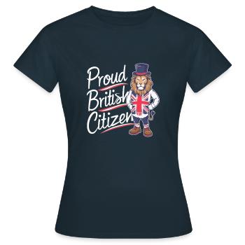 FIER CITOYEN BRITANNIQUE - T-shirt Femme - marine - Devant - AI Model Female 172 dark (172cm)
