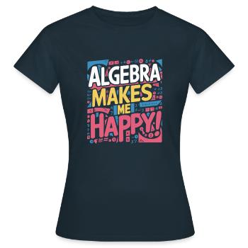 L’ALGÈBRE ME REND HEUREUX - T-shirt Femme - marine - Devant - AI Model Female 172 dark (172cm)
