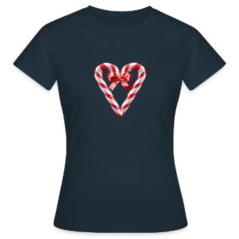 Lustige Zuckerstangen-Mais- und Sirup - Frauen T-Shirt - Navy - Vorne - AI Model Female 172 dark (172cm)