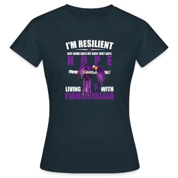 Je suis résilient, mais certains jours, mon - T-shirt Femme - marine - Devant - AI Model Female 172 dark (172cm)