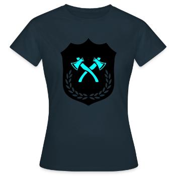 Armoiries Hache Haches - T-shirt Femme - marine - Devant - AI Model Female 172 dark (172cm)