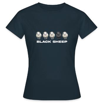Mouton noir - T-shirt Femme - marine - Devant - AI Model Female 172 dark (172cm)