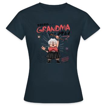 Badass Mamie Depuis 1941 - Vintage 84ème Anniversaire - T-shirt Femme - marine - Devant - AI Model Female 172 dark (172cm)