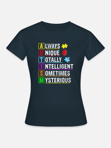 L’autisme toujours unique - T-shirt Femme - marine