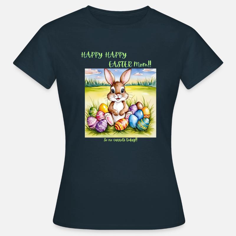 HAPPY HAPPY EASTER - Women's T-Shirt - navy