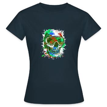 Ski Skull Lunettes de ski - T-shirt Femme - marine - Devant - AI Model Female 172 dark (172cm)