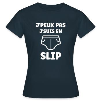 Slip - T-shirt Femme - marine - Devant - AI Model Female 172 dark (172cm)