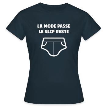 Slip - T-shirt Femme - marine - Devant - AI Model Female 172 dark (172cm)