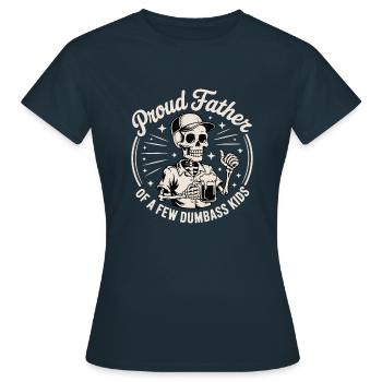 UN PÈRE FIER - T-shirt Femme - marine - Devant - AI Model Female 172 dark (172cm)