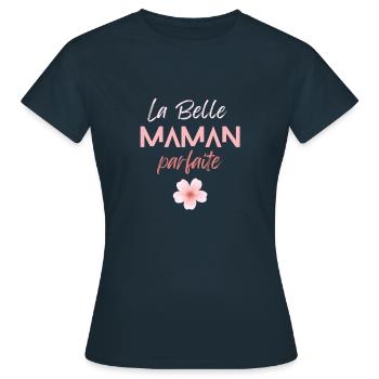 Belle Maman parfaite - T-shirt Femme - marine - Devant - AI Model Female 172 dark (172cm)