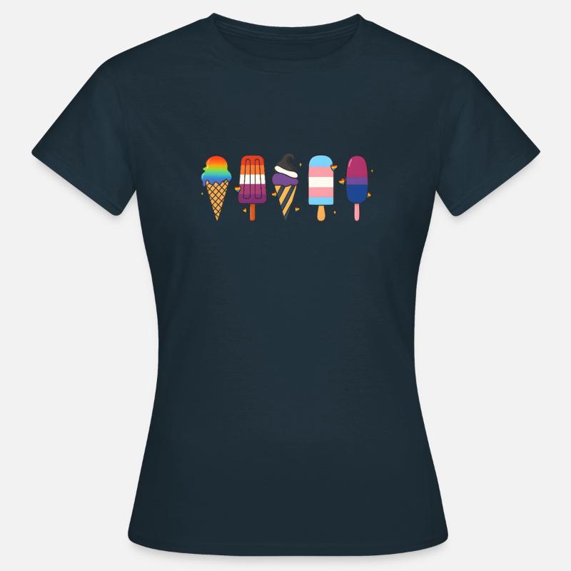 Conception de crème glacée LGBTQ Pride – Love Diversity CSD - T-shirt Femme - marine
