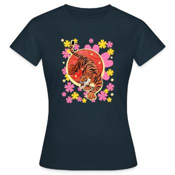 Fête nationale du tigre - T-shirt Femme - marine - Devant - AI Model Female 172 dark (172cm)