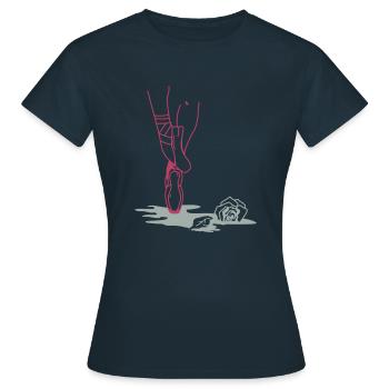 Ballet Passion - Frauen T-Shirt - Navy - Vorne - AI Model Female 172 dark (172cm)