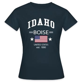 Idaho - T-shirt Femme - marine - Devant - AI Model Female 172 dark (172cm)