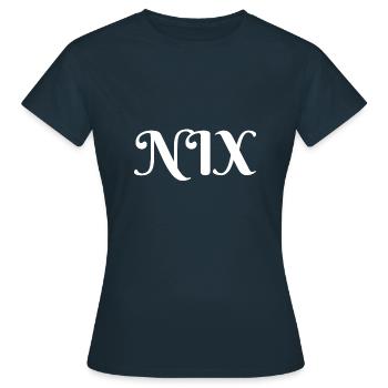 NIX avec des fioritures - T-shirt Femme - marine - Devant - AI Model Female 172 dark (172cm)