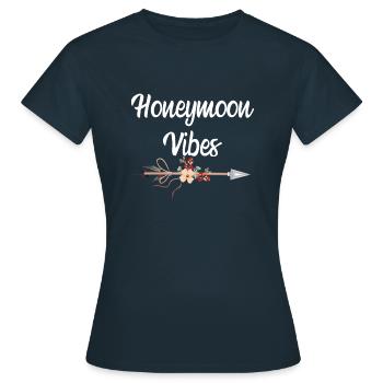 Cadeau de mariage lune de miel vibes lune de miel - T-shirt Femme - marine - Devant - AI Model Female 172 dark (172cm)