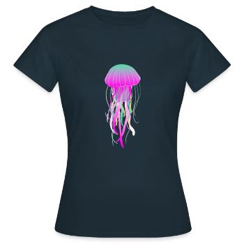 Méduse cadeau méduse - T-shirt Femme - marine - Devant - AI Model Female 172 dark (172cm)