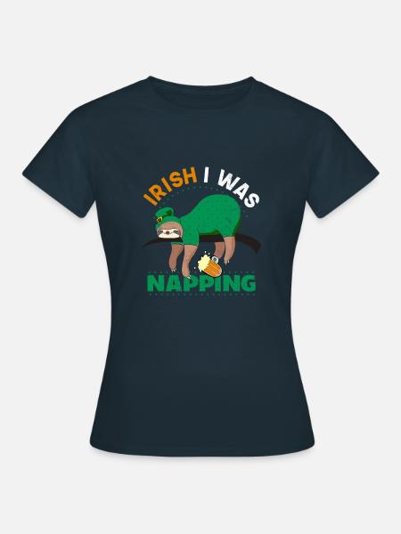 Irish Napping - Frauen T-Shirt - Navy