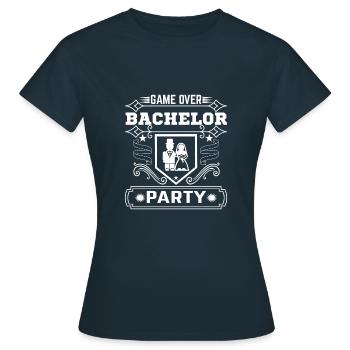 Game Over Bachelor Party - Women's T-Shirt - navy - Front - AI Model Female 172 dark (172cm)