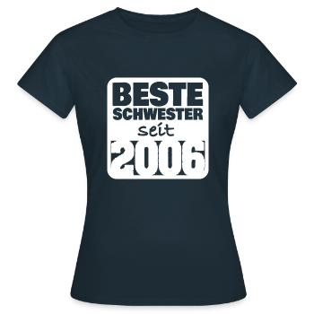 Family 2006 - Women's T-Shirt - navy - Front - AI Model Female 172 dark (172cm)