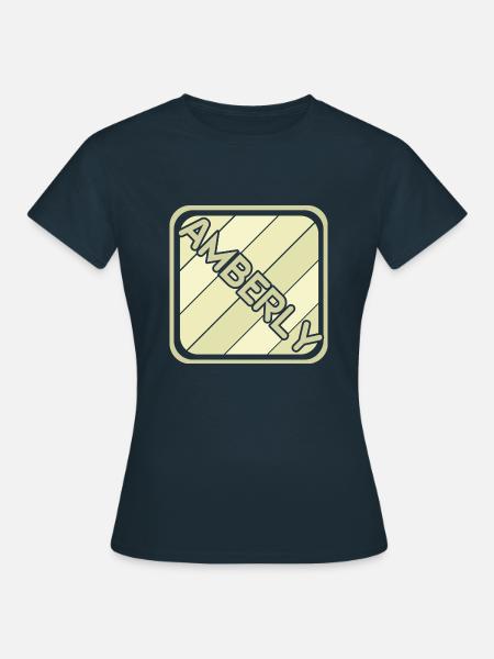 Amberly als Mädchenname - Frauen T-Shirt - Navy