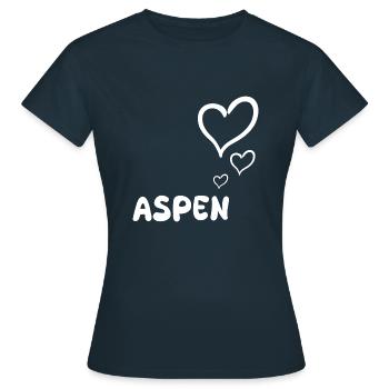 Aspen - Frauen T-Shirt - Navy - Vorne - AI Model Female 172 dark (172cm)