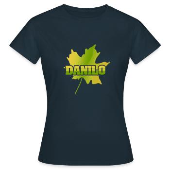 Danilo feuille d’érable - T-shirt Femme - marine - Devant - AI Model Female 172 dark (172cm)