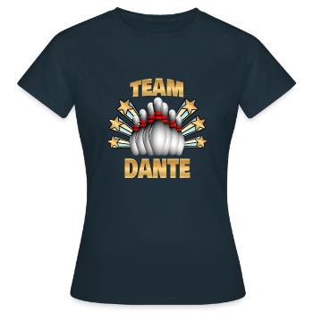 Kegeln für Dante Bowling Kegel - Frauen T-Shirt - Navy - Vorne - AI Model Female 172 dark (172cm)