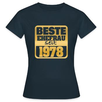 1978 - Frauen T-Shirt - Navy - Vorne - AI Model Female 172 dark (172cm)