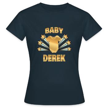 Geschenk für Derek - Frauen T-Shirt - Navy - Vorne - AI Model Female 172 dark (172cm)