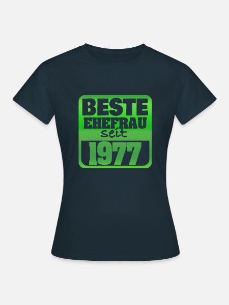 Frau 1977 - Frauen T-Shirt - Navy