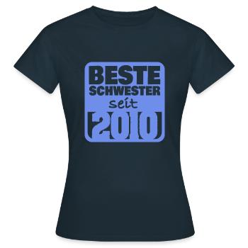Siblings 2010 - Women's T-Shirt - navy - Front - AI Model Female 172 dark (172cm)