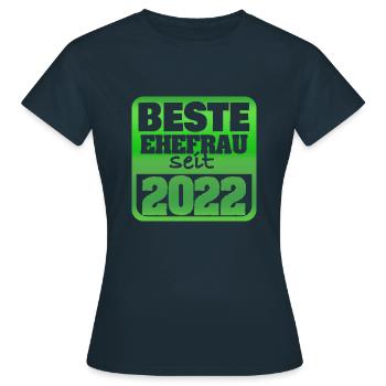 Frau 2022 - Frauen T-Shirt - Navy - Vorne - AI Model Female 172 dark (172cm)