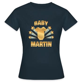 Martin - Women's T-Shirt - navy - Front - AI Model Female 172 dark (172cm)