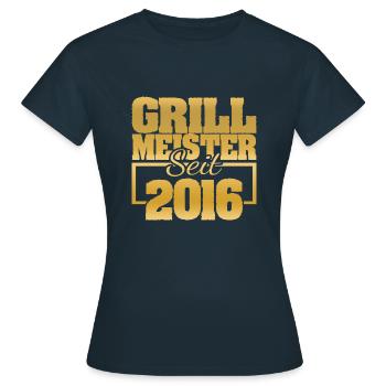 Grillen 2016 - Frauen T-Shirt - Navy - Vorne - AI Model Female 172 dark (172cm)