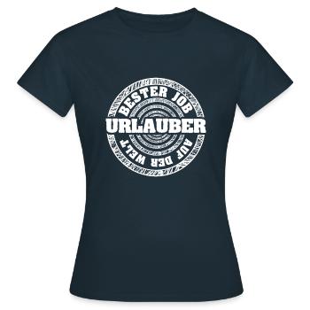 Cadeau pour les vacanciers - T-shirt Femme - marine - Devant - AI Model Female 172 dark (172cm)