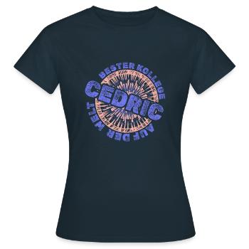 Geschenk für Cedric - Frauen T-Shirt - Navy - Vorne - AI Model Female 172 dark (172cm)