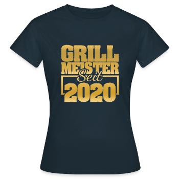 Jahr 2020 - Frauen T-Shirt - Navy - Vorne - AI Model Female 172 dark (172cm)