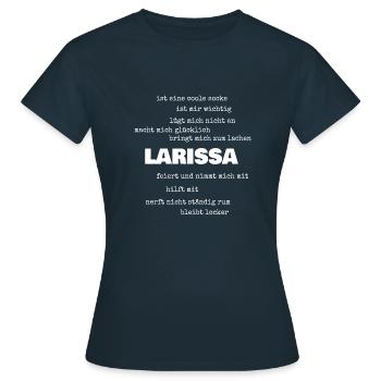 Devise pour Larissa Dictons Dire - T-shirt Femme - marine - Devant - AI Model Female 172 dark (172cm)