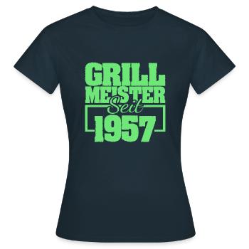 1957 - Frauen T-Shirt - Navy - Vorne - AI Model Female 172 dark (172cm)