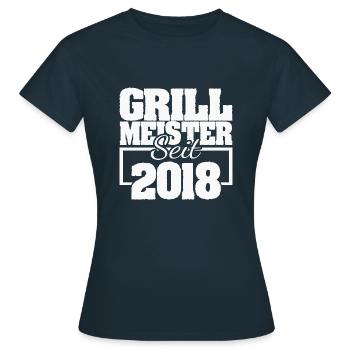 Grillzange 2018 - Frauen T-Shirt - Navy - Vorne - AI Model Female 172 dark (172cm)