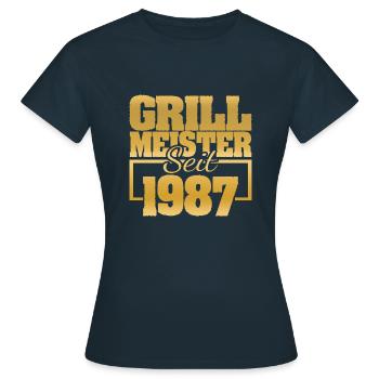 Grillen 1987 - Frauen T-Shirt - Navy - Vorne - AI Model Female 172 dark (172cm)