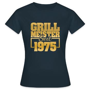1975 - Frauen T-Shirt - Navy - Vorne - AI Model Female 172 dark (172cm)