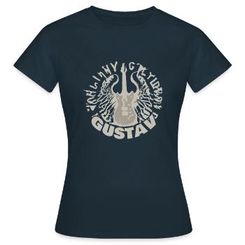 Gitarre Gustav - Frauen T-Shirt - Navy - Vorne - AI Model Female 172 dark (172cm)