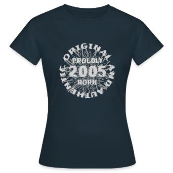 2005 - Frauen T-Shirt - Navy - Vorne - AI Model Female 172 dark (172cm)